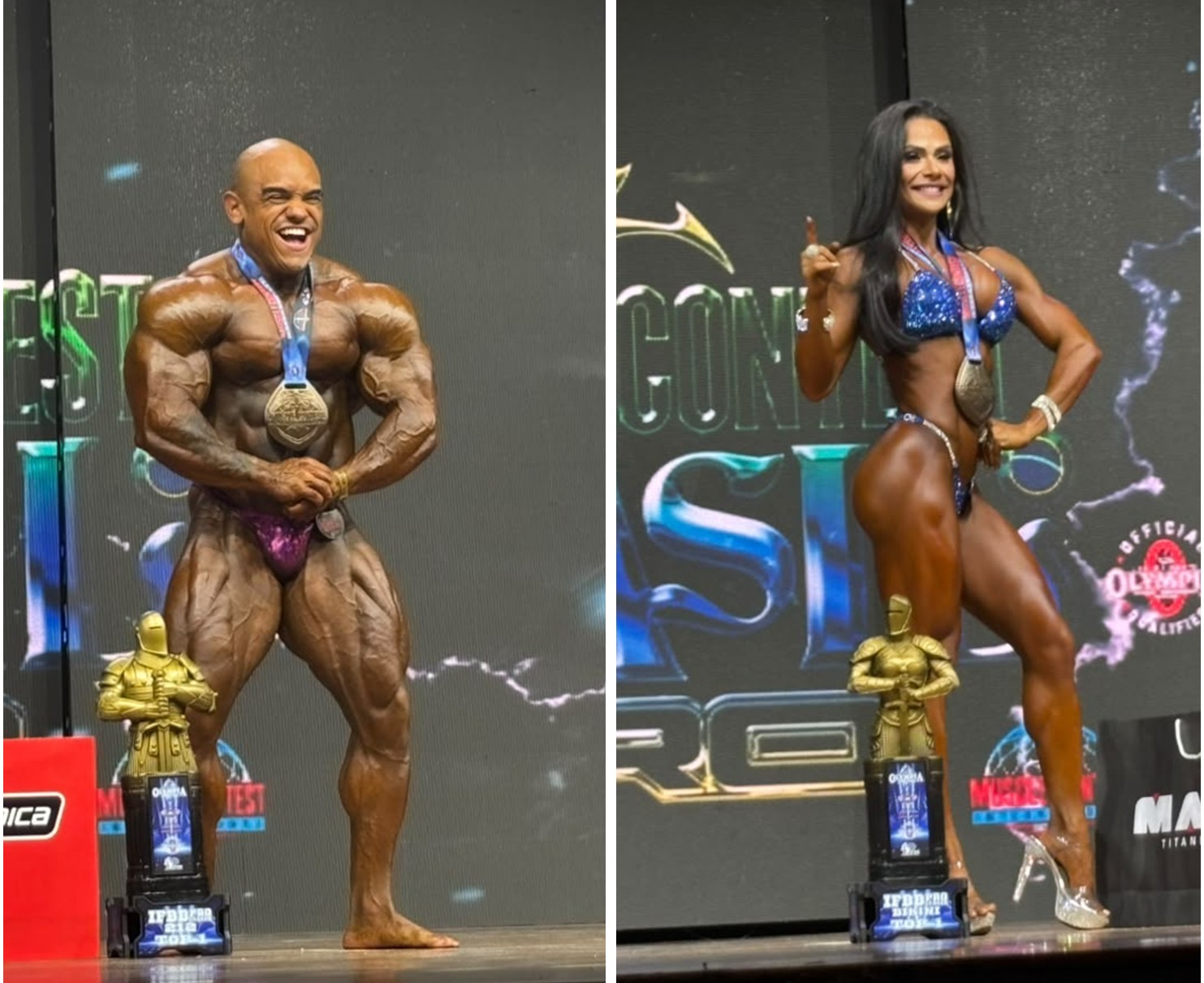 Vitor Porto e Nívea Campos vencem no Mr. Olympia Brasil
