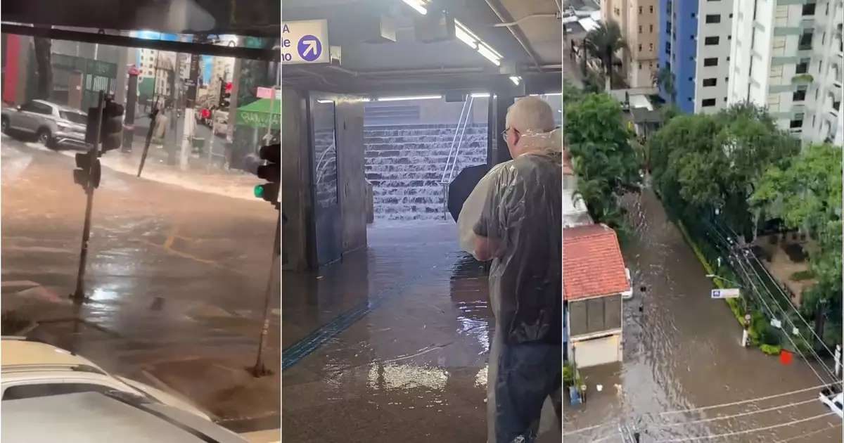 Forte chuva causa alagamentos e transtornos em São Paulo