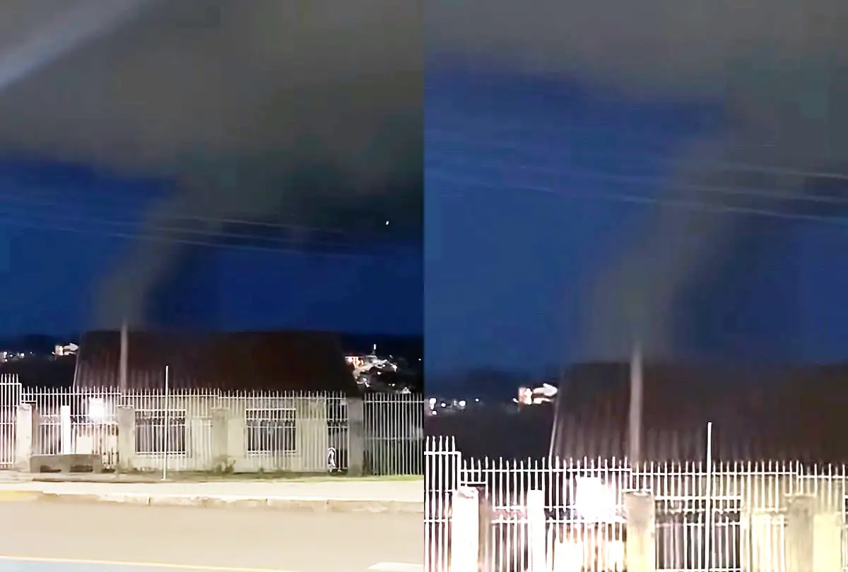 Nuvens em formato de funil chamam atenção no Paraná durante tempestades