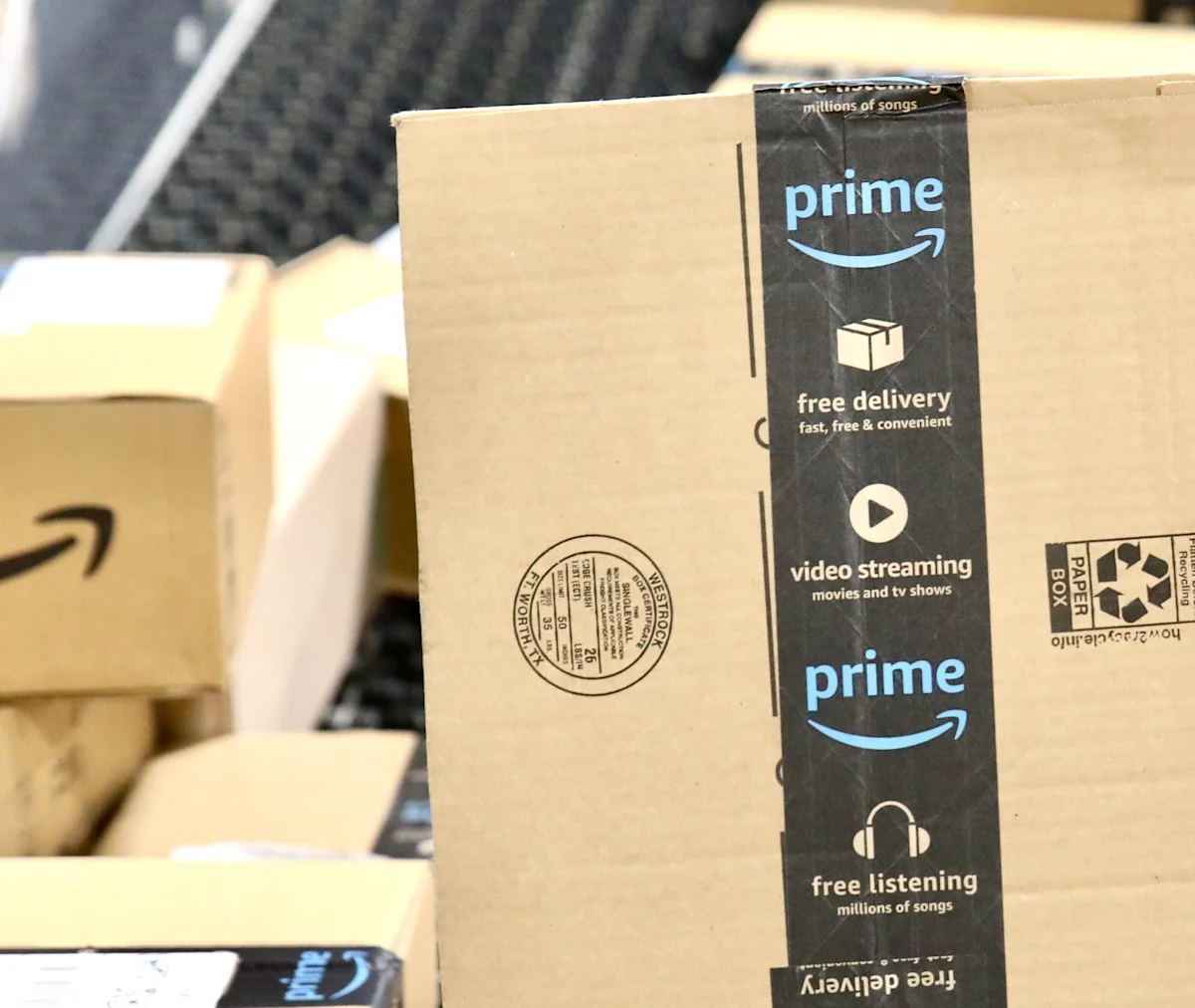 Pagamentos de acordo do Amazon Prime e balanço de vendas