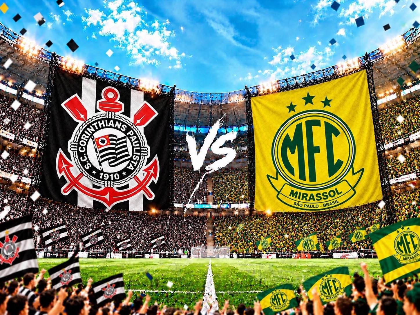 Corinthians e Mirassol se enfrentam pelo Campeonato Brasileiro