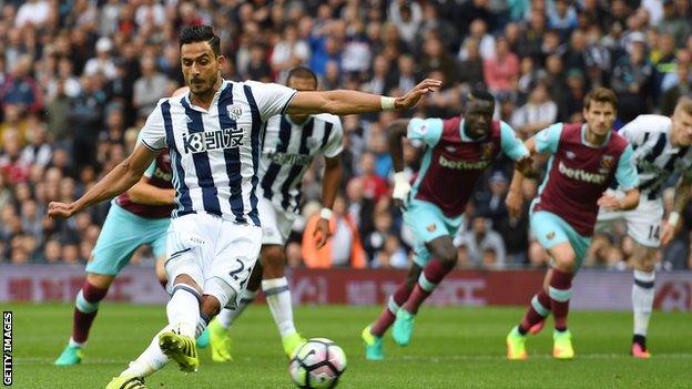 West Brom vence o West Ham por 3 a 1 fora de casa