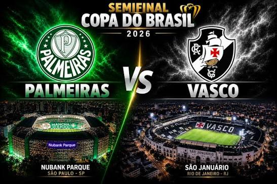 Palmeiras enfrenta o Vasco pela semifinal da Copa do Brasil