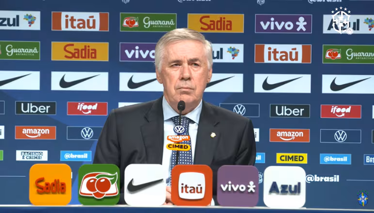 Ancelotti anuncia última convocação da Seleção Brasileira em 2026