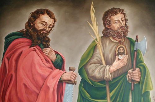Fieis celebram o Dia de Sao Judas Tadeu e Sao Simao