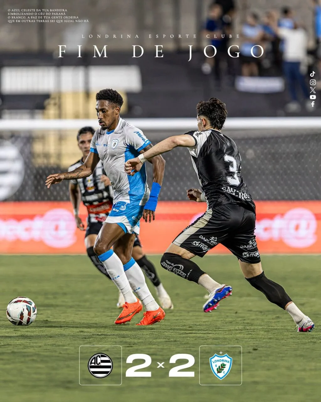 Athletic e Londrina empatam por 2 a 2 pela Série B