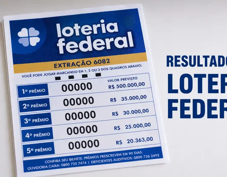 Loteria Federal 6108 sorteia prêmio principal de R$ 500 mil