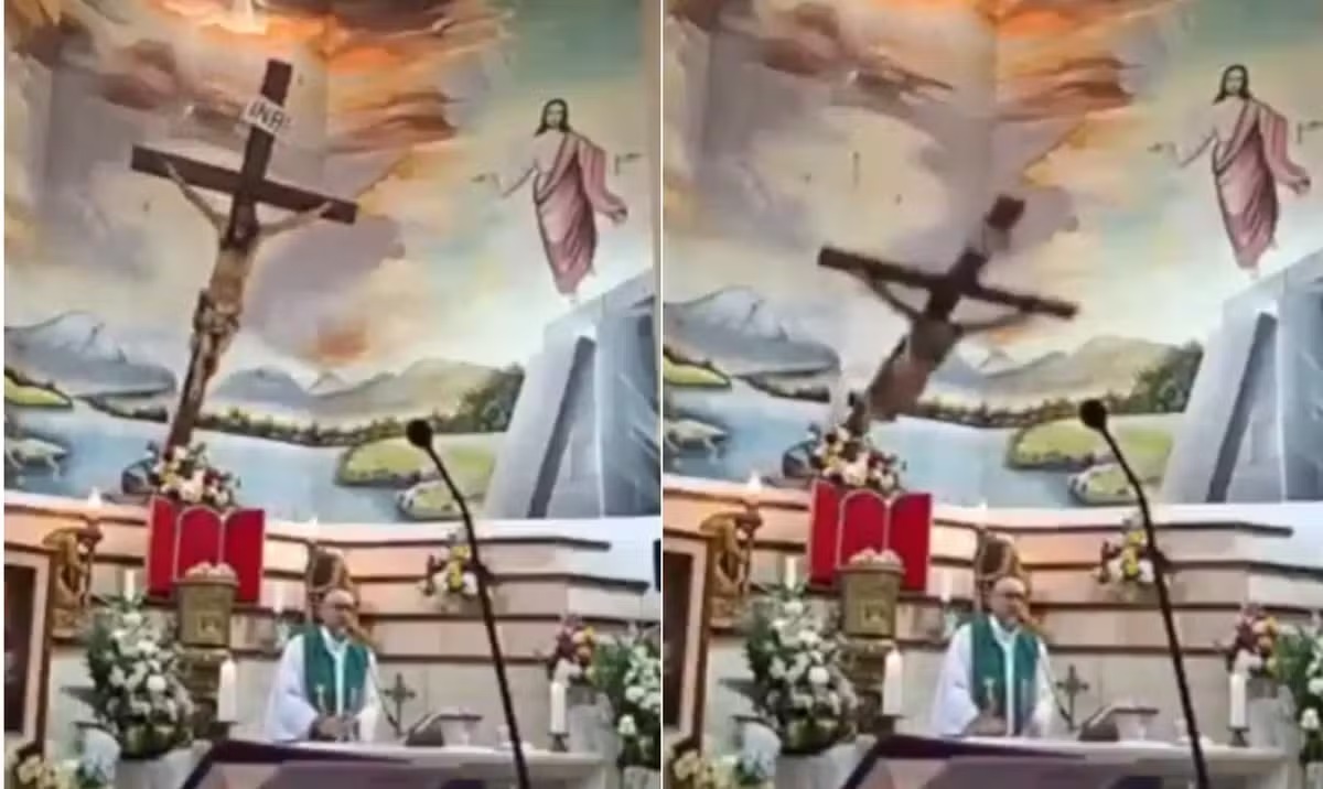 Padre morre após cruz de madeira cair durante missa no Equador
