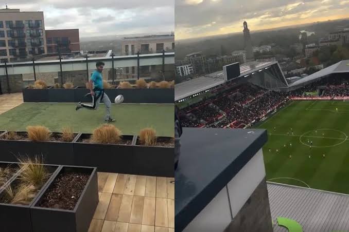 Brentford aciona polícia após torcedor chutar bola de rugby de prédio em estádio