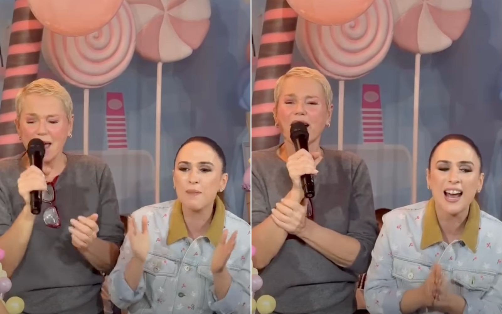 Tata Werneck se surpreende com presença de Xuxa em festa de aniversário