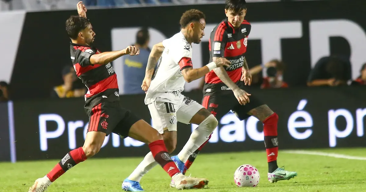 Neymar e Paquetá discutem em empate emocionante entre Santos e Flamengo