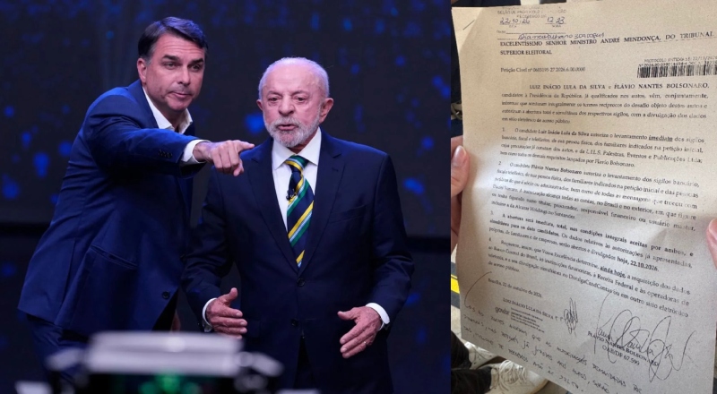 Campanhas de Lula e Flávio Bolsonaro protocolam acordo de quebra de sigilos no TSE