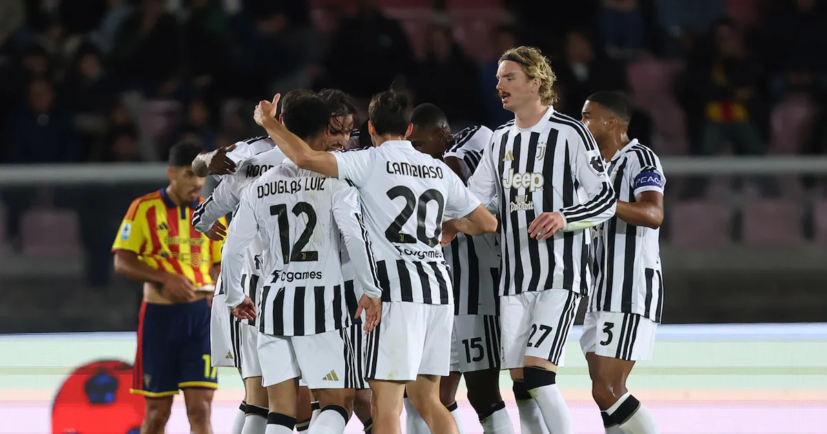 Juventus vence o Lecce fora de casa pelo Campeonato Italiano