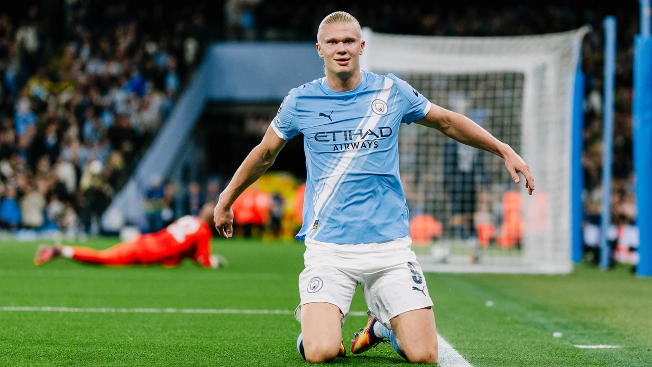Erling Haaland se torna o maior artilheiro da história do Manchester City na Liga dos Campeões