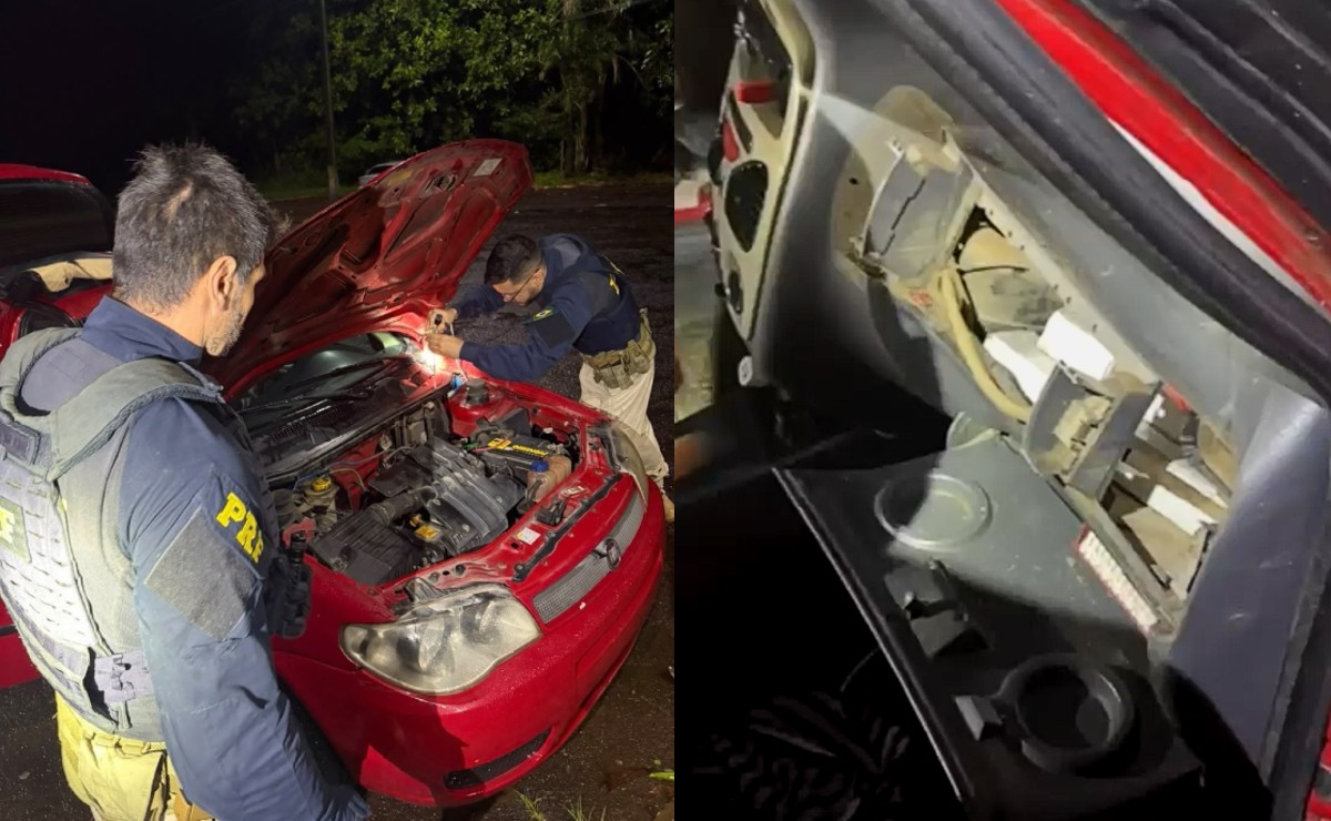 PRF apreende quase 20 quilos de drogas em carro na BR-277