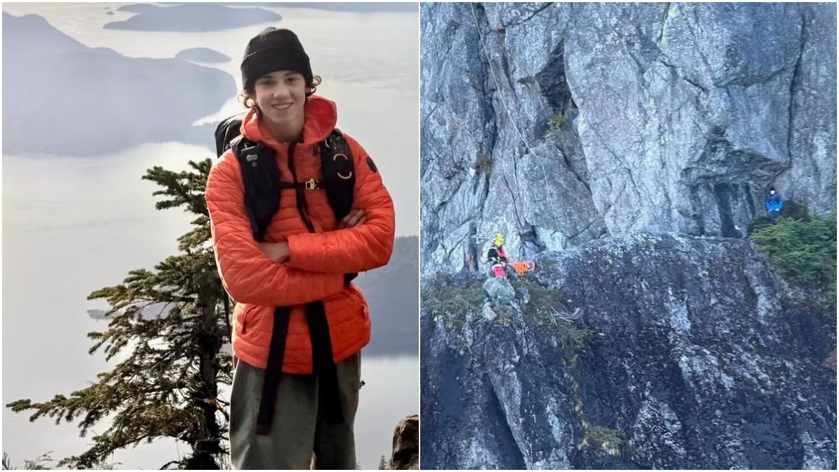 Adolescente é resgatado de penhasco após falha em trilha no Canadá
